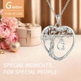 thumbnail image 5 of Heshpaws Heart Tree of Life Necklace Custom Initial Letter Pendant Jewelry for Women, Gift for Mom Daughter Wife, 5 of 6