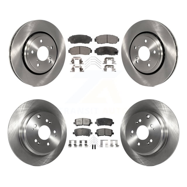 Transit Auto Front Rear Disc Brake Rotors and Semi-Metallic Pads Kit for Car 2015-2017 Honda Odyssey K8F-101454