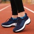 thumbnail image 2 of GLYGML Knit Platform Walking Shoes, Breathable Slip-On Wedge Sneakers, Non-Slip Cushioned Orthopedic Shoes for Daily Wear, 2 of 5