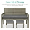 thumbnail image 6 of Best Choice Products Set of 2 Multipurpose Patio Wicker Ottomans w/ Removable Cushions - Cement Gray/Taupe, 6 of 8