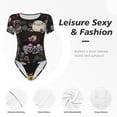 thumbnail image 4 of Goofa The Binding of Isaac Printed Women Rash Guard Short Sleeve,Tummy control Swimsuit Surfing Swimsuit Bathing Suit One Piece Swimsuit UPF 50-X-Large, 4 of 7
