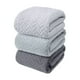 thumbnail image 1 of 3 Piezas Tuallas Toallas Baño Completo Grande 70×140 Cm Gris oscuro+Gris claro+Verde, 1 of 5