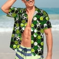 thumbnail image 4 of Picia Soccer1 Gentle Cotton Regular Fit Short Sleeve Casual Hawaiian Shirt for Men-Small, 4 of 8