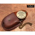 thumbnail image 5 of NauticalMart Brass Compass Gift to My Son Compass with chain and Leather Storage Case, 5 of 7