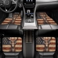 thumbnail image 6 of Salouo Deer American Flag Wall for Car Floor Mat Set of 4–Car Carpet Mats - Car Mats with Anti-Slip Backing & Driver Heel Pad Universal Fit for Cars, Trucks, SUVs, and Vans, 6 of 6