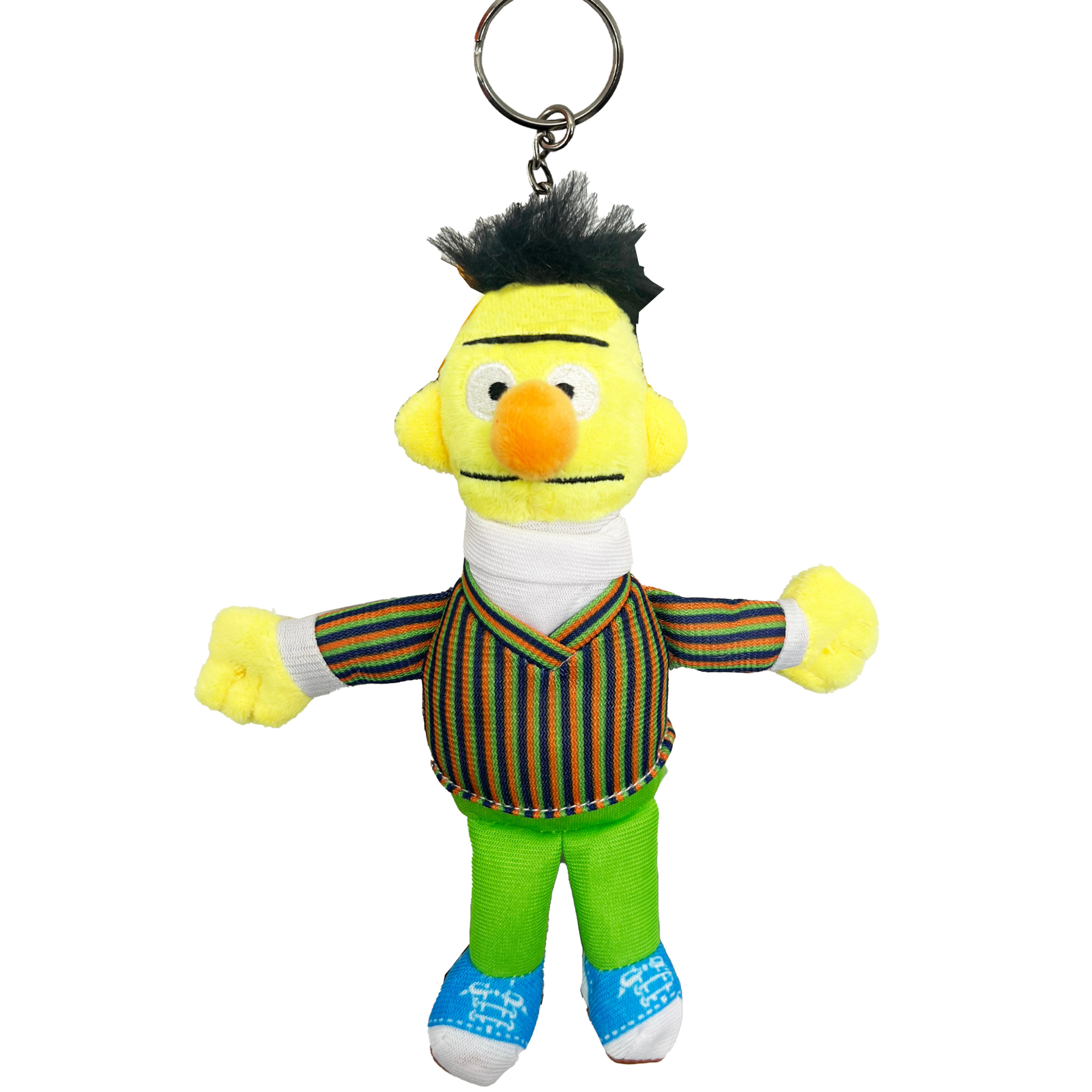 Sesame Street 3pcs  Bert Ernie, and Oscar The Grouch Plush Keychains