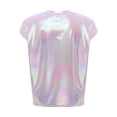 thumbnail image 4 of vastwit Women's Metallic Shiny Short Sleeve Shirt Round Neck Shiny Glitter Tee Top Lavender XL, 4 of 5