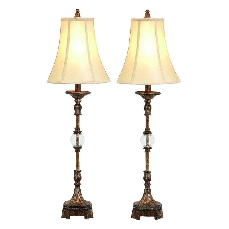 Carly Antique Mercury Glass Table Lamp Com