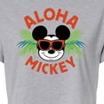 thumbnail image 3 of Disney - Aloha Mickey - Juniors Cropped Cotton Blend T-Shirt, 3 of 5