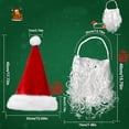 thumbnail image 2 of 2 piezas de barba de Papá Noel, sombrero de Papá Noel con barba, accesorios de disfraz de Papá Noel para adultos, sombrero de Papá Noel con barba, 2 of 5