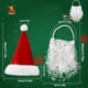 thumbnail image 2 of 2 piezas de barba de Papá Noel, sombrero de Papá Noel con barba, accesorios de disfraz de Papá Noel para adultos, sombrero de Papá Noel con barba, 2 of 5