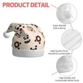thumbnail image 4 of Haiem Panda Ice Creams Donuts Pattern Santa Hat Confortable Velvet Christmas Hat for Christmas Party Favors Fit for Adults Men Women, 4 of 6