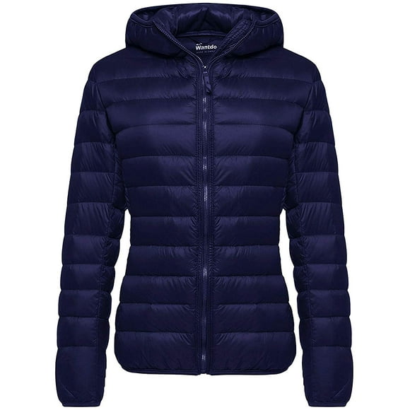 Wantdo Womens Packable Down Jacket Lightweight Down coat (Navy, X-Large)