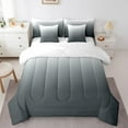 thumbnail image 1 of YST Gradient Bed in a Bag 7 Piece Modern Abstract Art Comforter Set, Queen Size, Farmhouse Theme, 1 of 5