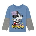 thumbnail image 4 of Disney Mickey Mouse 2fer T-Shirt and Fleece Jogger Pants Outfit Set Airbrush Toddler to Big Kid, 4 of 5