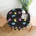 thumbnail image 2 of Easter Eggs Tablecloth, Cute Bunny Table Cloth for Party Decoration, Round 60 Inch, Happy Easter Themed Tablecloths for Dinner Kitchen Party Picnic, 2 of 6