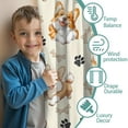 thumbnail image 3 of Blackout Kids Curtains,Cartoon Corgi Dog and Footprints Childrens Insulated Curtains Set Of 2,Bedroom Essentials,Toddler Room Decor 42"x54"(106x137cm), 3 of 4