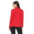 thumbnail image 4 of Moa Collection Women's Solid Casual Comfy Long Sleeve Drape Open Front Cardigan Jacket, 4 of 6