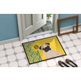 thumbnail image 4 of Summer Sunflowers Fawn Pug Indoor or Outdoor Mat 24x36 36 in x 24 in, 4 of 5