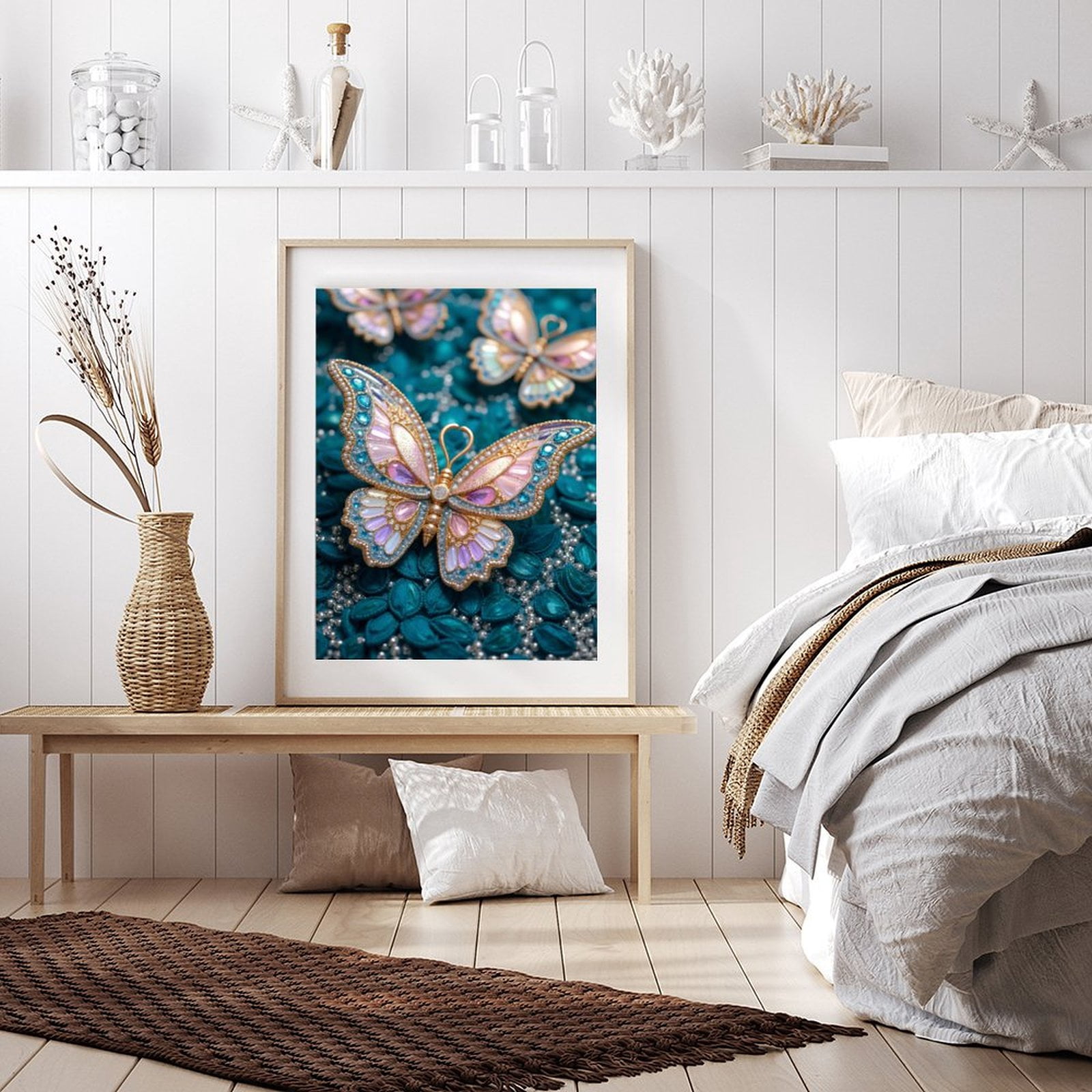 Diamond Art Kits for Adults - 5d Intricate Jewel Butterfly Ornament Diamond Painting for Adults, Diamond Art for Adults Beginners, Diamond Painting Kits for Adults for Home Wall Decor