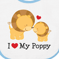 thumbnail image 3 of Inktastic I Love My Poppy Grandpa Baby Terry Cloth Bib, 3 of 3