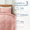 thumbnail image 6 of Peace Nest 2-Piece Lightweight Solid Reversible Quilted Down Alternative Comforter and Shams Bedding Set, Twin, 6 of 6