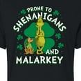 thumbnail image 3 of The Grinch - Prone To Shenanigans Malarkey - Juniors Cropped Cotton Blend T-Shirt, 3 of 5