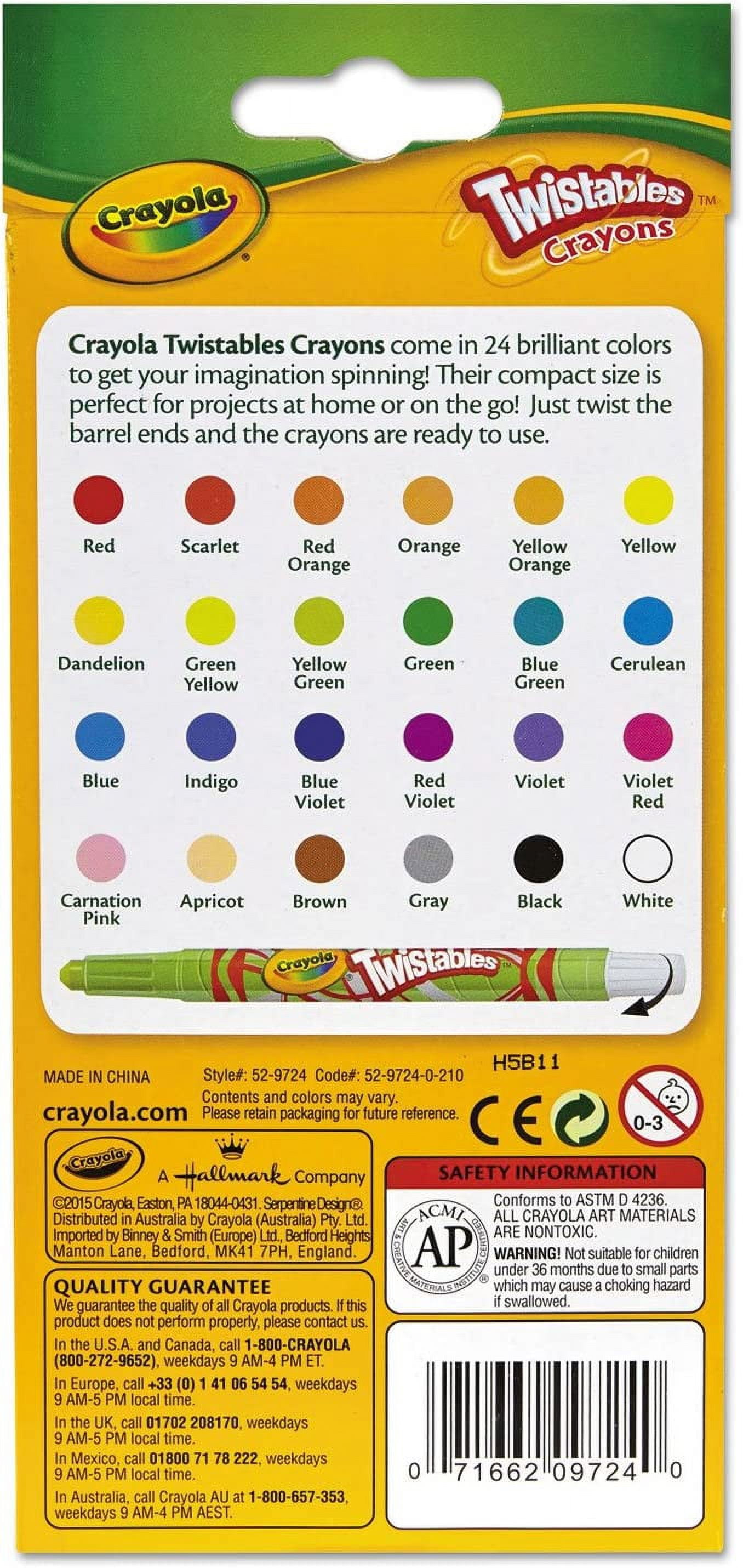 Crayola Fun Effects Mini Twistables Crayons 24 Count (2 Pack)