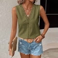 thumbnail image 5 of TaTaai Women's Summer Camisole Top Sleeveless V-Neck Cut-Out Solid Color Casual Layered Vest Blouse Gift, 5 of 9