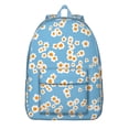 thumbnail image 1 of Floral Sunflower Pattern Backpack – Aesthetic Bloom Design, Large Capacity Canvas Bookbag with Anti-theft Features for Students, 1 of 5
