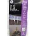 thumbnail image 2 of GE 20-Count 100 LED Twinkling Ice Crystal Icicle Set, Crystal White, 2 of 3