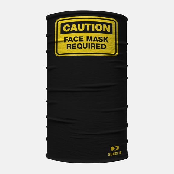 Caution Face Mask Required Neck Gaiter
