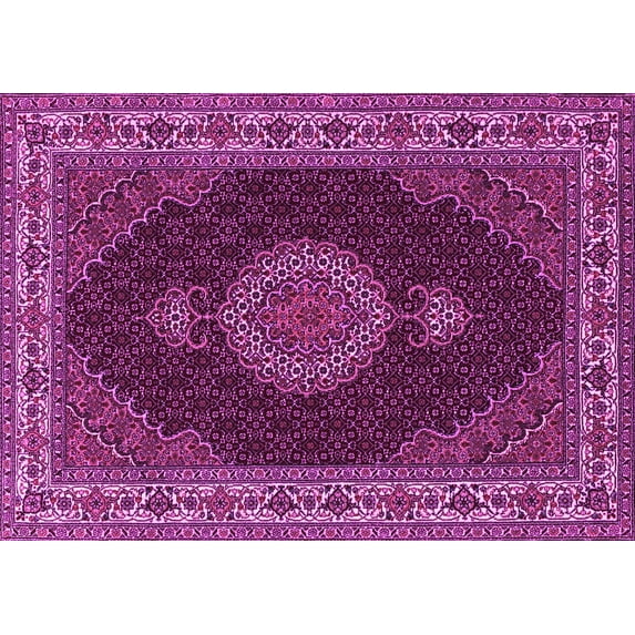 Ahgly Company Indoor Rectangle Medallion Pink Traditional Area Rugs, 6' x 9'
