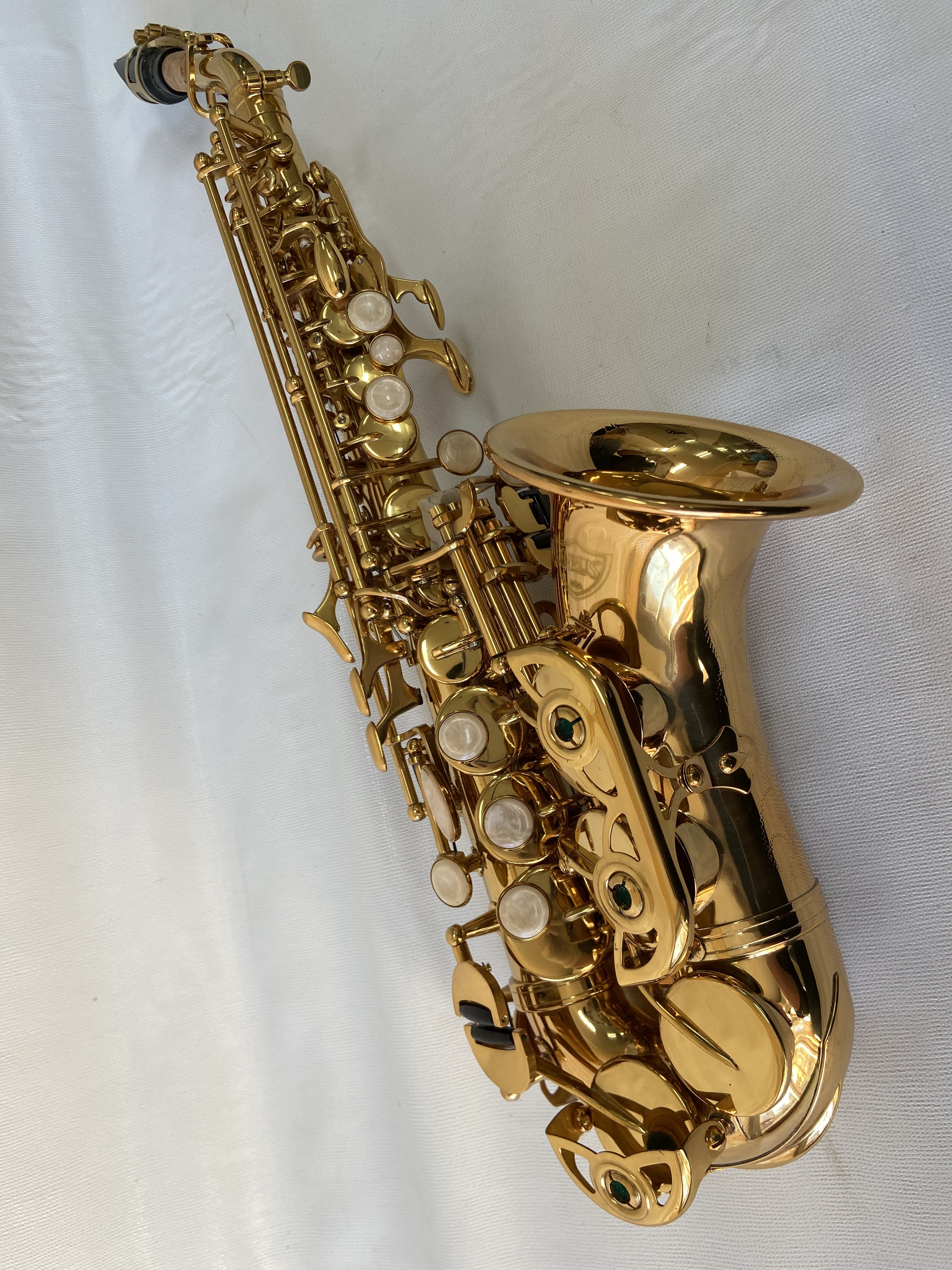 Professional Gold Soprano Saxophone Curved Saxophone