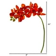 thumbnail image 2 of Nearly Natural 21” Phalaenopsis Orchid Artificial Flower (Set of 6), Orange, 2 of 2