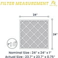 thumbnail image 2 of MervKing 24x24x1 Air Filter | MERV 8 | MPR 600-700 Ultra Plus | 2-Pack | Pleated HVAC AC Furnace Replacement Air Filters | Actual Size: 23.7" x 23.7" x 0.75", 2 of 6