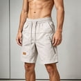 thumbnail image 2 of Dagugfen Athletic Shorts for Men Elastic Waist Drawstring 9" Inseam Loose Fitted Outdoor Sports Casual Shorts with Multi Pockets, 2 of 7