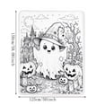 thumbnail image 3 of Byndra Halloween DIY Coloring Blanket, Large Throw Blanket with Spooky Ghost Pumpkin Pattern and Classic Style, Art Activity for Kids, Adults, Home, Party, Sleepover, Gift, 3 of 7