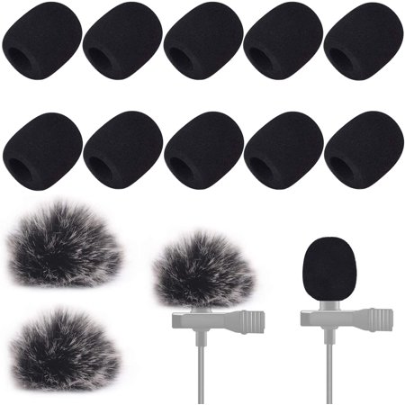 Professional Lapel Windscreen Foam Cover Set, Compatible with Mini Covers (12 Piece)