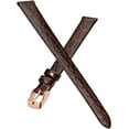 thumbnail image 3 of Brown Round Grain Leather Strap, Leather Strap, Soft Replacement Strap with Polished Buckle, 14mm, 3 of 5