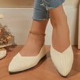 thumbnail image 5 of Tao Tao Womens Knit Ballet Flats Ladies Comfortable Pointed-Toe Dressy Shoes Casual Soft Flat Shoes Ballerina Walking Flats Shoes Beige 37, 5 of 9