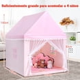 thumbnail image 3 of Costway Casa con Forma de Carpa con Espacio Privado para Niños con Sólida Estructura de Madera y Manta de Algodón Rosa 120 x 105 x 140 cm, 3 of 10