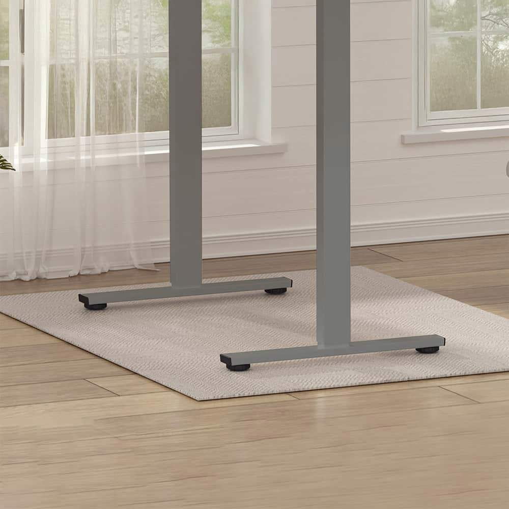 Kadyn Computer Home Office Desk, Standing Desk, Electric Standing Desk Adjustable Height Desk, 48 x 24 inches (Grey frame + white top)