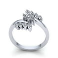 thumbnail image 3 of 1carat Round Brilliant Cut Ladies Bridal Fancy Leaf Anniversary Wedding Band Solid 18K Rose, White or Yellow Gold G SI1, 3 of 3
