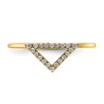 thumbnail image 3 of Diamond2Deal 14k Or Jaune Polished Diamant Triangle Anneau for Femmes Taille-, 3 of 3