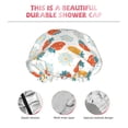 thumbnail image 5 of Kdxio Floral Strawberr Print Shower Cap for Women,Elastic and Reusable,Double Waterproof Layers Bathing Hat, 5 of 9
