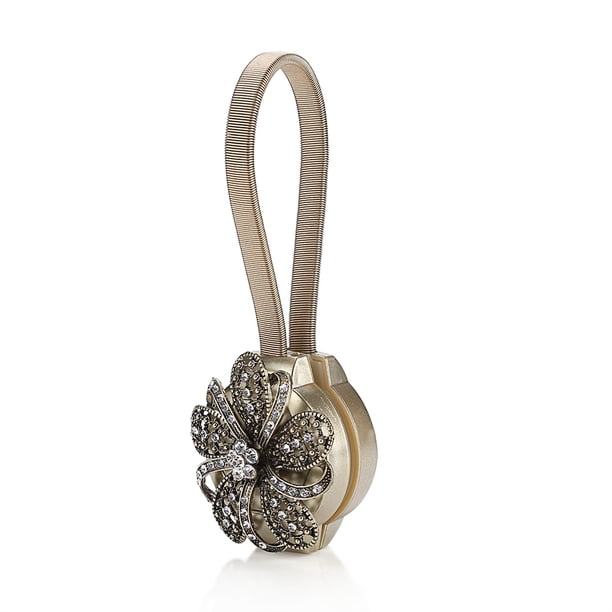 Clips magnéticos ANGGREK para cortina Clip de hebilla Retráctil Magnético Dorado