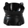 thumbnail image 2 of Elevated Cat Bowls, 450ML Large Capacity Cat Food Bowl, Wide & Shallow Whisker-Friendly Designs, Anti Vomiting, Pet Food and Water Bowls for Indoor Cats Kittens(5.3x5x5.1inch Black), 2 of 6