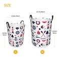 thumbnail image 2 of Lsque Sailing Marine Travel pattern Laundry Hamper Basket, Tall Woven Rope Hamper Basket for Clothes, Lightweight Storage Basket, Collapsible Waterproof-Small, 2 of 8