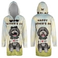 thumbnail image 3 of Cute Portuguese Water Dog Loves Dad Happy Father's Day All Over Print 3D Hooded Duffle Toggle Coat PWD Portie Fishing Dog Lover - 12008, 3 of 6